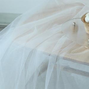 欧根纱桌布 拍摄道具 婚礼甜品台布置装饰白纱背景布 纱布窗帘布