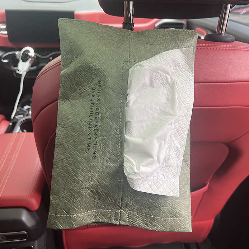 车载专用高档纸巾袋加厚升级款挂壁式绑带纸巾盒防水抽纸盒