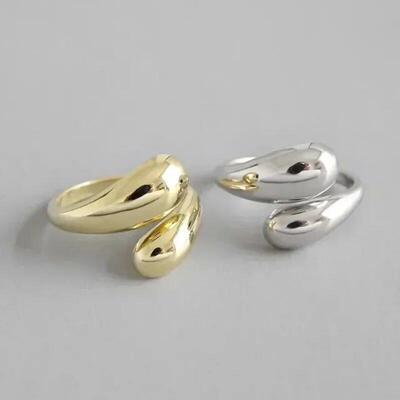 925 Sterling Silver Color Ring Korean rendy Smooth Rings for