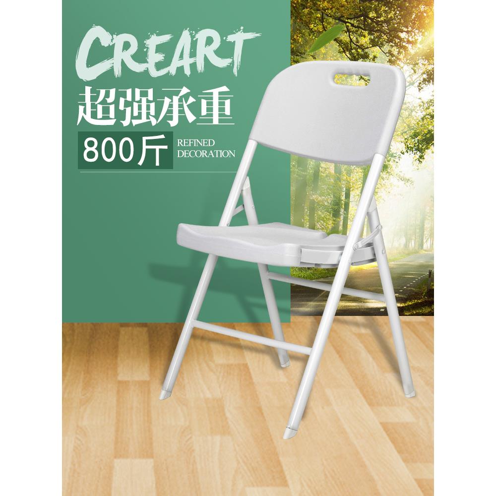 折叠椅子简易会议休闲餐椅办公室靠背椅便携塑料凳子简约家用靠椅