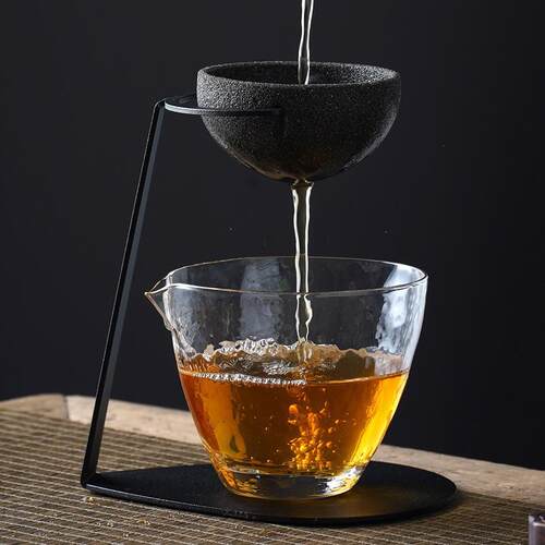 知砚功夫茶具配件石CL001头无孔用漏过滤家陶瓷茶滤网茶托茶架隔