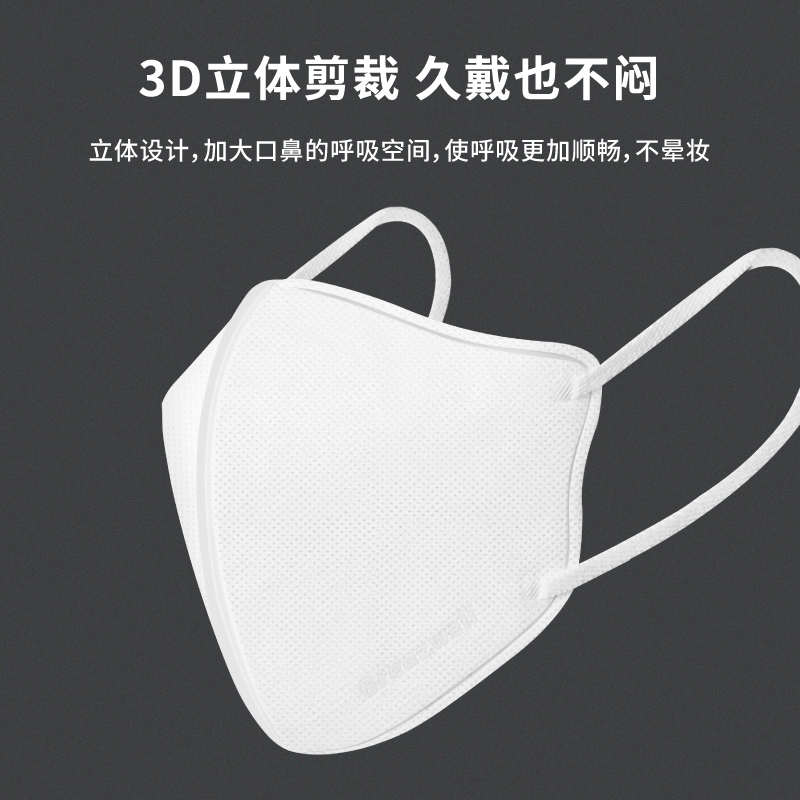 口罩女高颜值3d立体不勒耳夏季透气男潮款大码黑色加大号时尚白