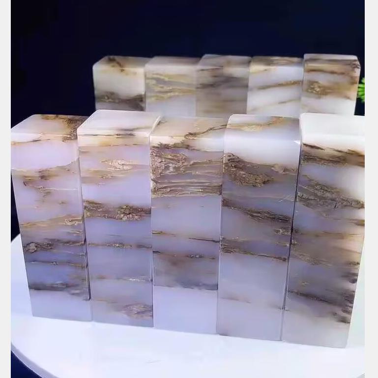 云南水墨冻素章印章一组10方 2.5-2.5-8.5篆刻赠礼佳品赠套装盒