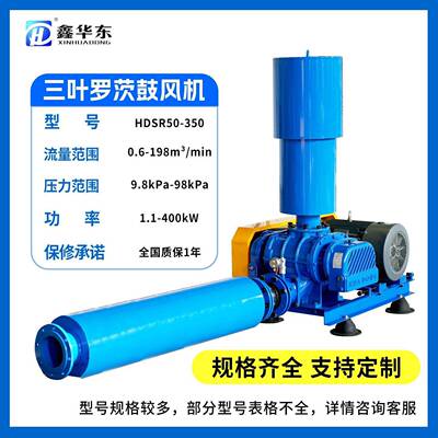 三叶罗茨风机150反冲洗曝气风机污水处理物料输送负压罗兹鼓风机