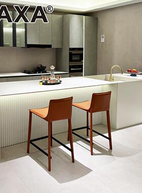 KAXA定制5mm超高端别墅岩板岛台餐桌一体齐平水吧台水槽高级导台