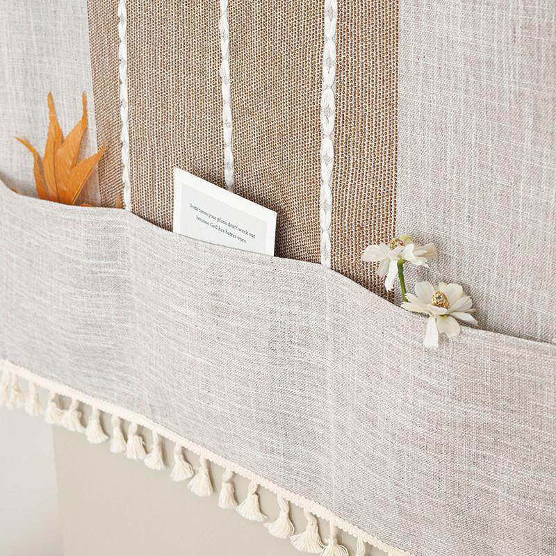 收纳北欧棉麻散热电冰箱艺开门遮盖盖风格布防尘罩巾单双袋式盖布