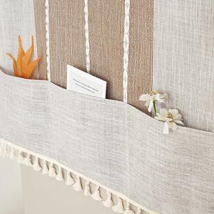 单双开门电冰箱防尘罩收纳袋式遮盖散热盖巾北欧风格棉麻布艺盖布