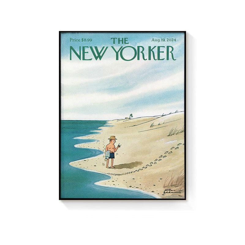 纽约客杂志NEWYORTER海报装饰画客厅电视柜上餐厅挂画后现代壁画