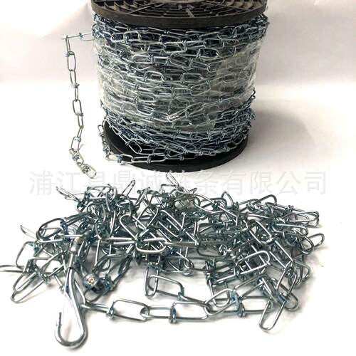 厂家直销 编织链打结链晾衣链吊链 蓝白锌