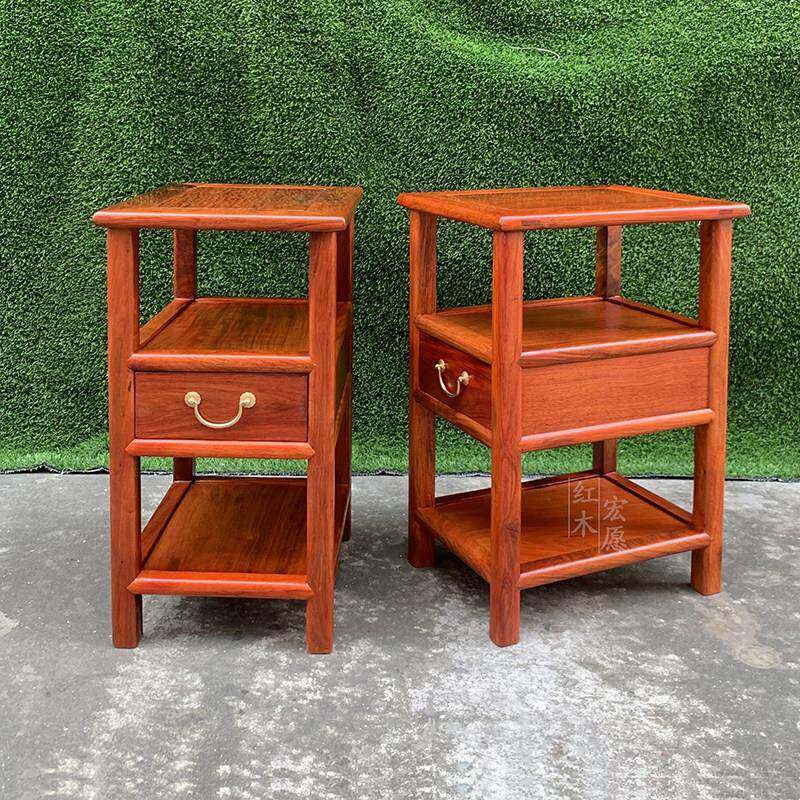 红木小茶几缅甸花梨木茶水柜边几小柜子沙发角几大果紫檀实木茶桌