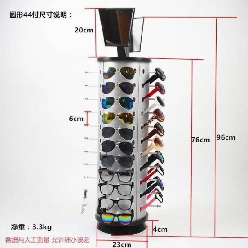 眼镜货架旋转店铺童装眼镜架放眼镜的地推摆摊办公桌架子收纳