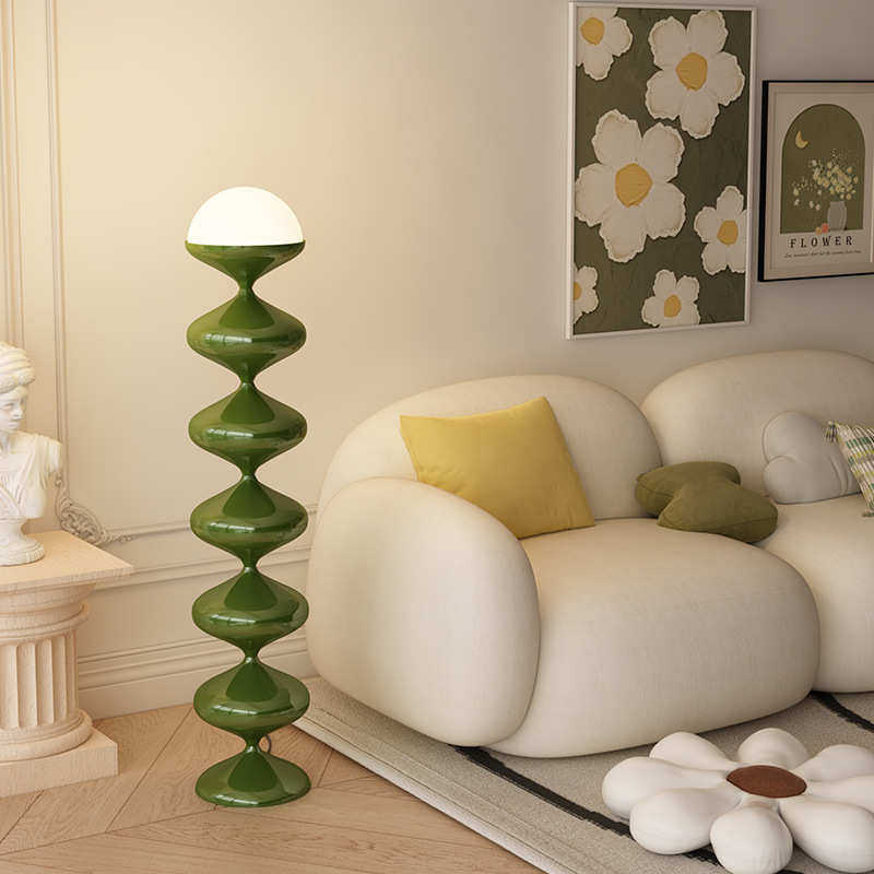 北欧中古奶油艺术葫芦落地灯装饰简约客厅卧室沙发旁墙角灯电视柜,家装灯饰光源,装饰落地灯,淘宝优惠券,粉丝福利购,淘宝优惠卷
