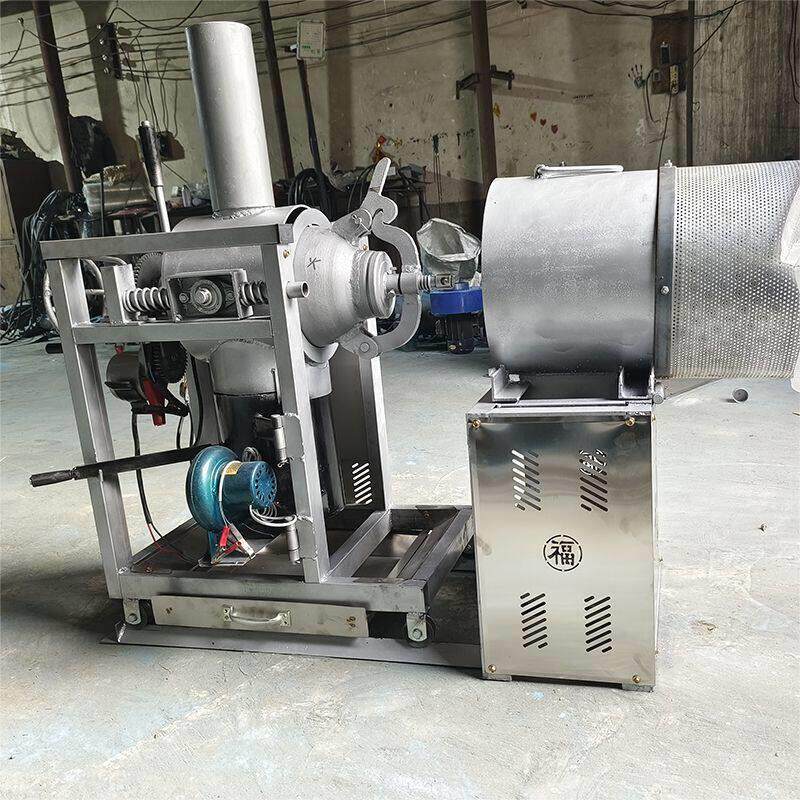 烧煤炭新款全自动大炮分体爆米花机摆摊商用电动手摇免搬锅膨厂家