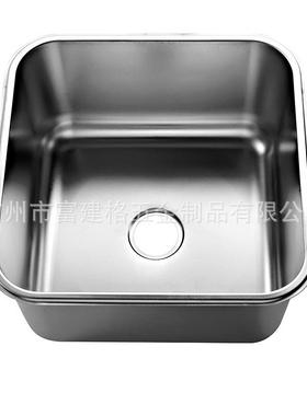 20不锈钢加1强厚不锈钢单体槽洗刷台一拉FJG-LSDX伸304星盆洗手台