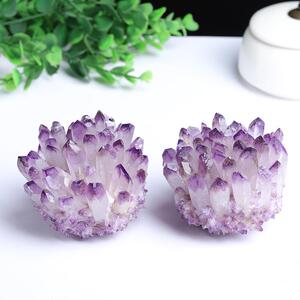 天然水晶紫晶晶簇家居办公装饰摆件紫晶花标本消磁能量石矿物