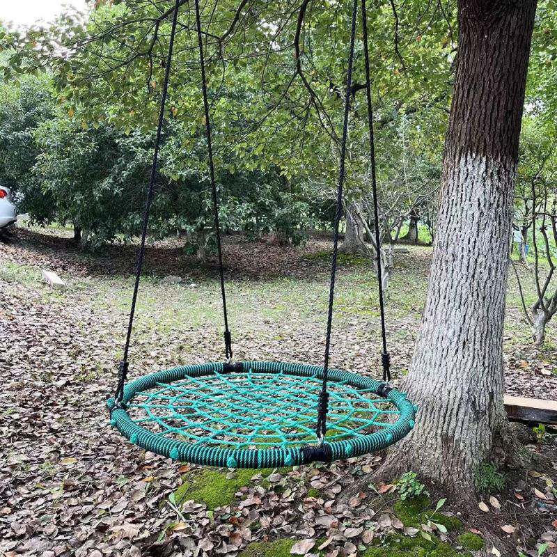 户外圆盘秋千室内庭院悬挂吊床吊椅幼儿园风景区公园儿童圆形荡秋