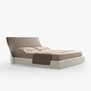 意式极简阿尔特床现代网红设计师款简约奶油风客厅家具布艺床