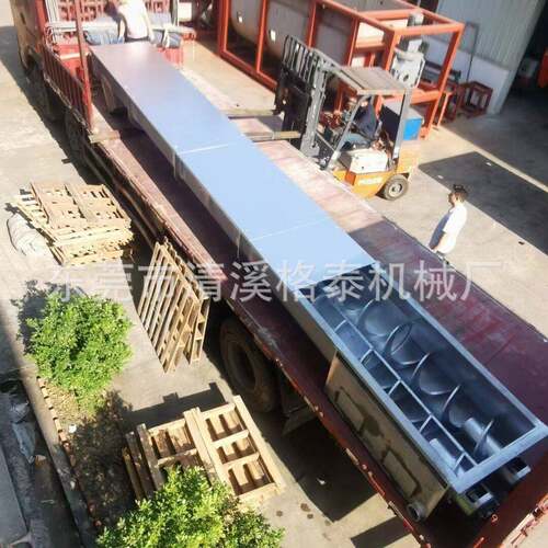 东莞无轴螺旋输送机 淤泥、餐厨垃圾处理设备 干湿分离现场安装