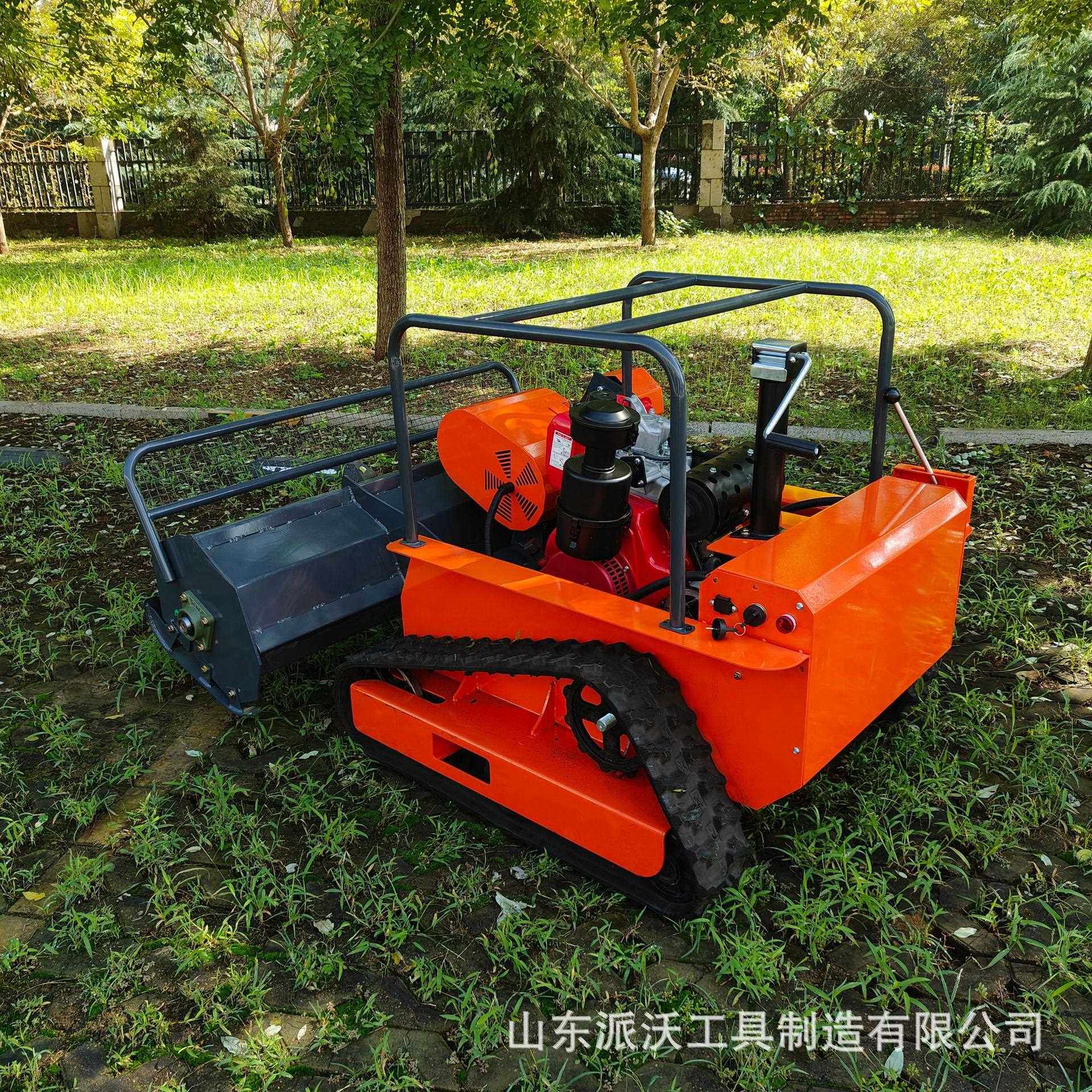 履带式全地形自动除草机家用柴油1米宽农用打草机器人遥控割草机