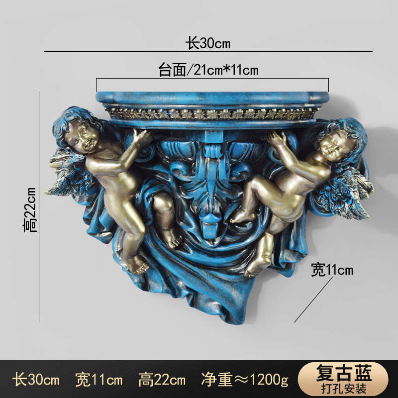 隔板电视玄关装饰天使浴室立体收纳欧式墙创意壁挂物用品架洗漱置