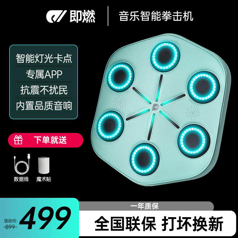 正品燃NEPOUNCH音乐拳即击机智能家用墙靶儿童搏击练健身器材沙袋