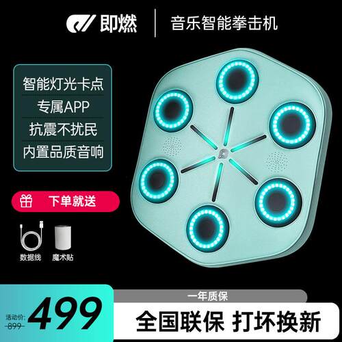 正品燃NEPOUNCH音乐拳即击机智能家用墙靶儿童搏击练健身器材沙袋