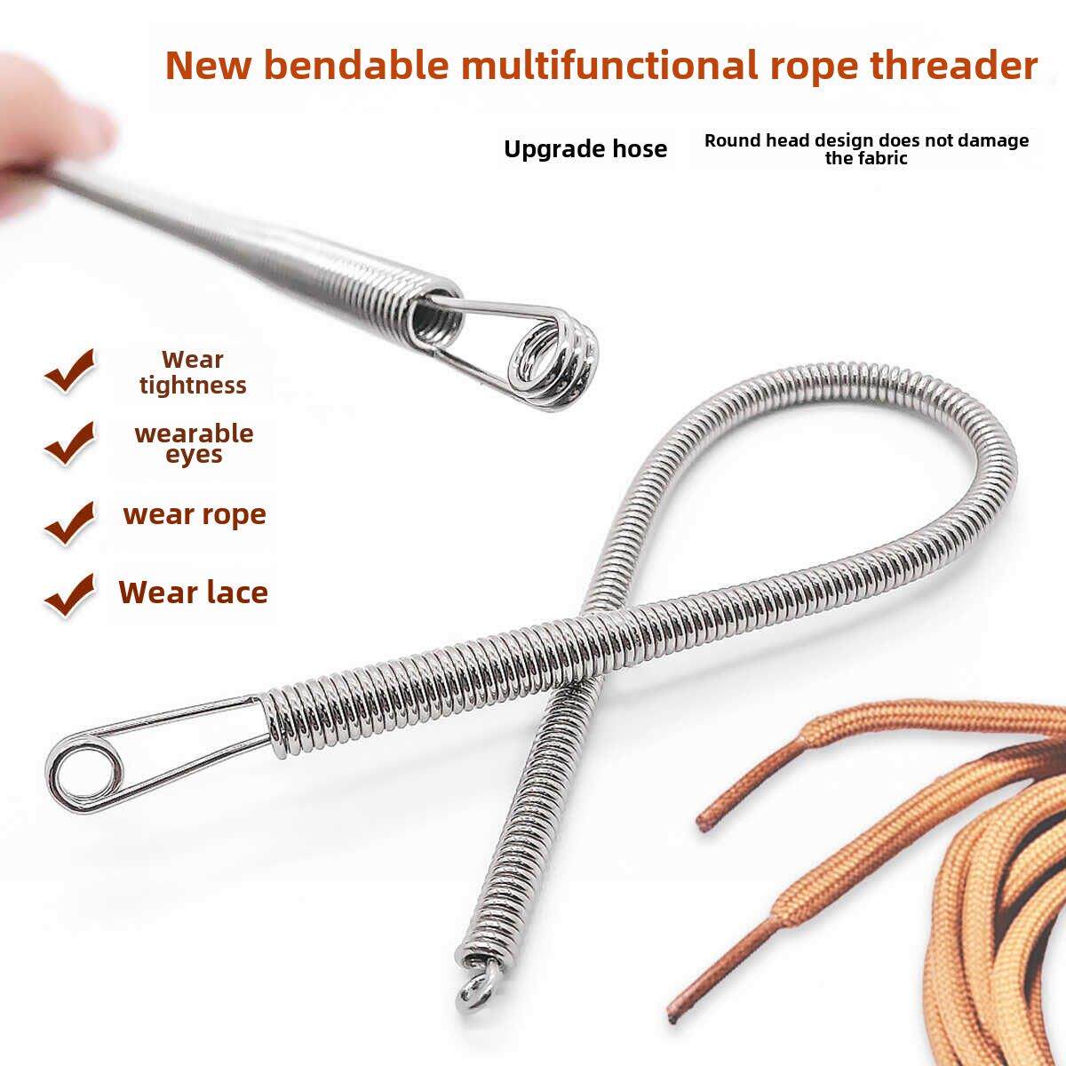 全新升级可折弯弹簧多用途穿绳工具穿气眼松紧花边织带穿腰绳神器