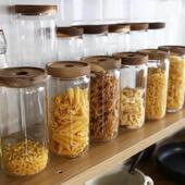 canister food container sealed storage tea coffee tank glass