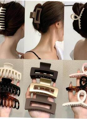 发夹Hot Sale Solid Color Claw Clip Large Barrette Crab Hair1