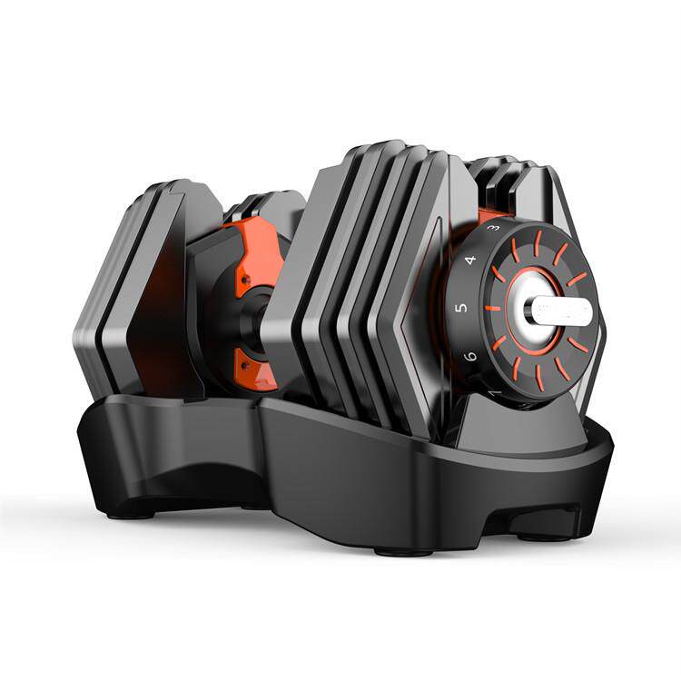 2LBS男女快速可调重量哑铃家用自动智能哑铃健身房器材工厂