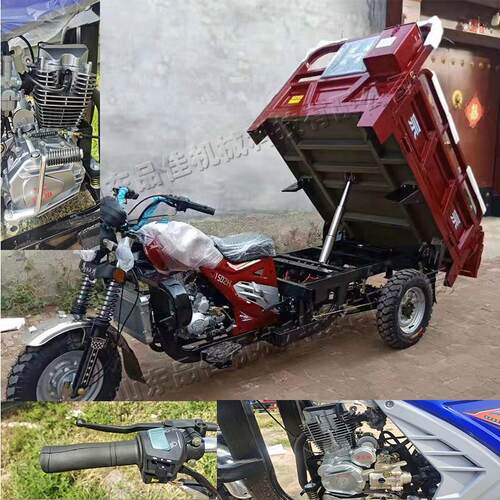 货运汽油摩托三轮车 农用拉粮食运输车 工地运输代步汽油载重王