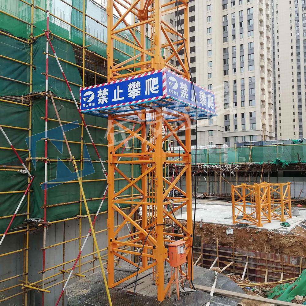 塔吊防攀爬装置施工塔吊防爬框广东实体厂家拼装式护栏平台
