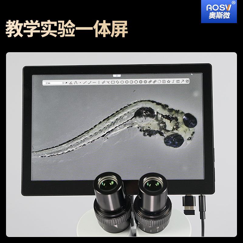 奥斯微(AOSVI)专业光学三目体视显微镜手机维修胚胎线虫观察带