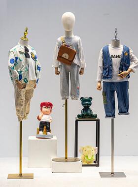 儿童模特道具半身童装服装店男女小孩衣服展示架带头人台模特架子