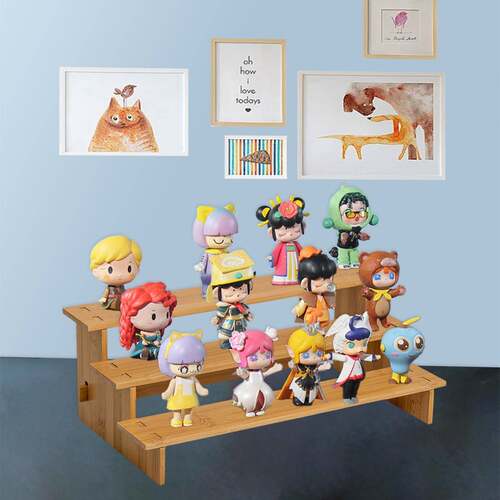 竹制三层展示架摆件展示桌面收纳厨房整理现货多功能收纳调料架