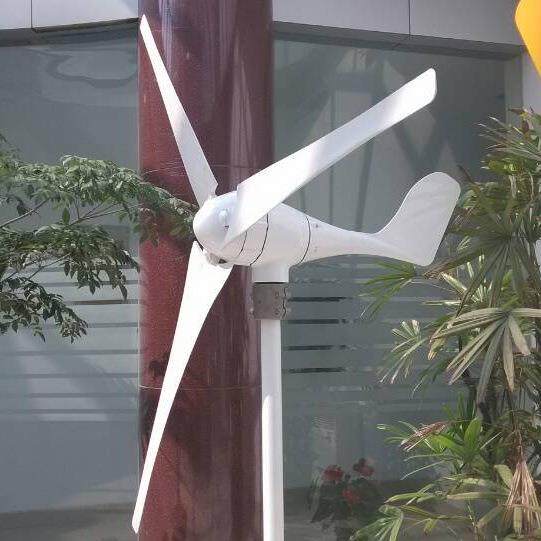 500W水平轴风力发电机风能太阳能渔船家用路灯风光互补专用