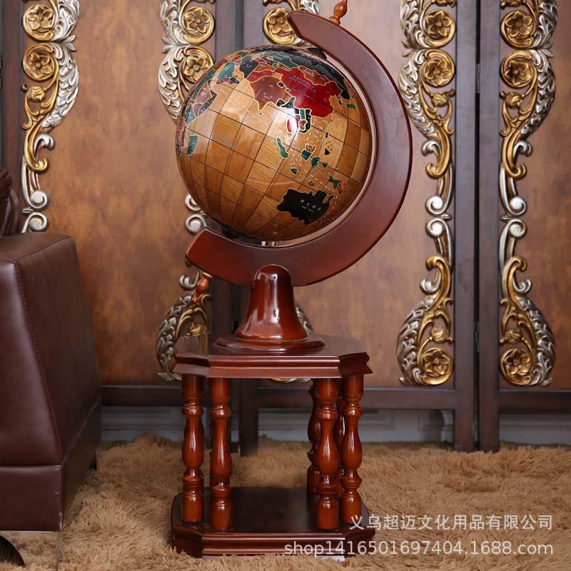 实木地球仪摆件落地工艺品公司开业送礼乔迁学校庆典送母校