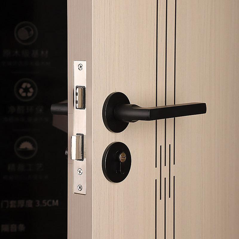 实木门免漆碳晶房间隔音门简约生态门家用工装免漆门室内门平开门