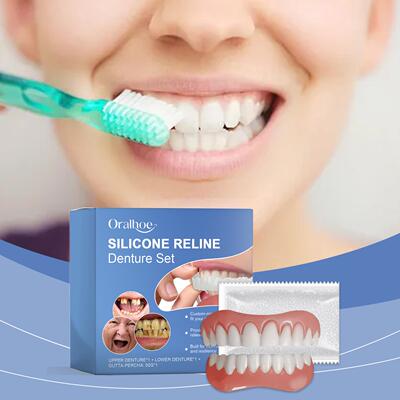 ORALHOE Silicone Resin Denture Set Enhances Smile Aesthetics