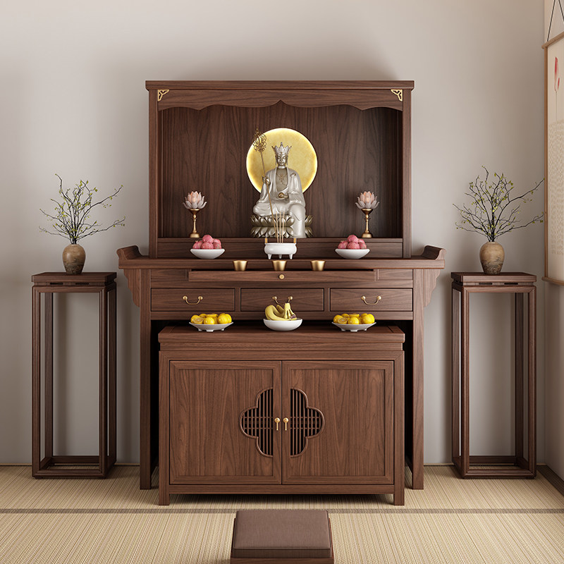 新中式实木神台柜佛龛立柜供桌财神祖先家用供奉柜观音佛柜供香桌