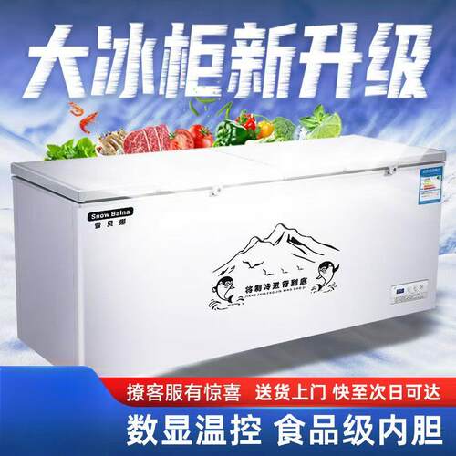 冰柜商用大容量家用展示柜卧式冷冻冰箱冷藏