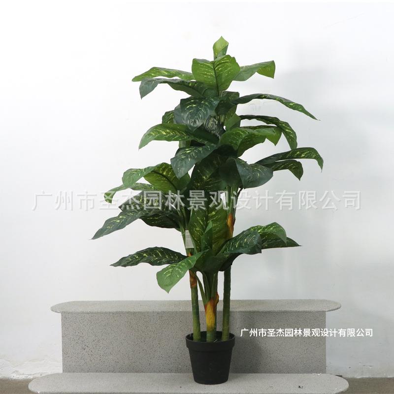 高端造景仿真绿植室内装饰仿真万年青热带雨林造景 喜林芋 万年青