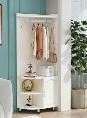 新款转角衣帽架客厅玄关转衣挂架地简约卧65813室转角置物落三角