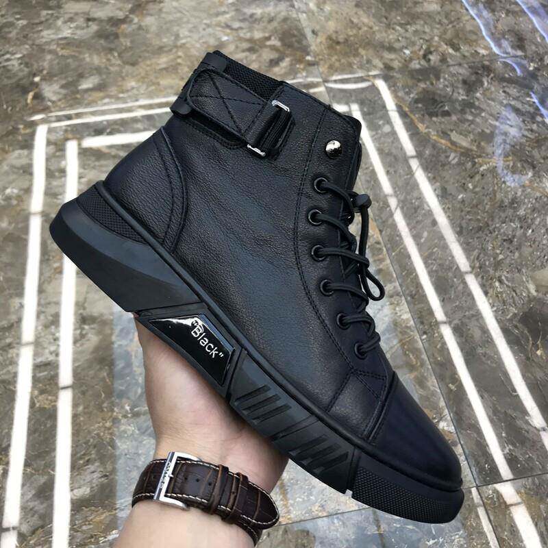 真皮马丁靴男英伦风高帮皮鞋2025春秋新款男鞋中帮软皮加绒皮靴子