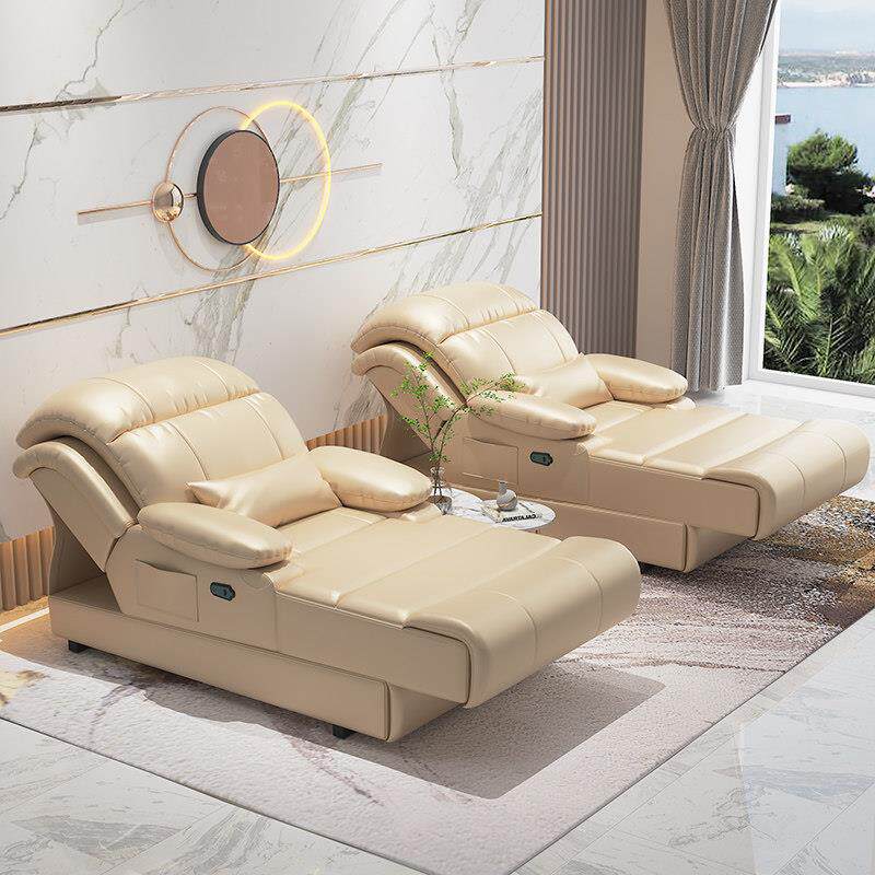 电动按摩躺椅真皮单人贵妃沙发 客厅太妃椅多功能懒人沙发休闲 椅
