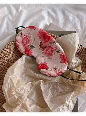 SHAMELESSBABY 仲夏夜之梦 印花真丝眼罩 真丝斜纹睡眠遮光眼罩