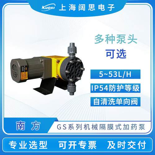 计量泵GS系列小流量机械隔膜加药泵废水处理小型流体输送泵
