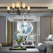 现代简约实木隔断屏风山水入户玄关客厅卧室酒店格栅隔断座屏