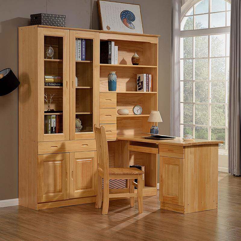 实木两门书柜文件柜酒店房间松木书柜带门单门组合儿童书橱柜其他