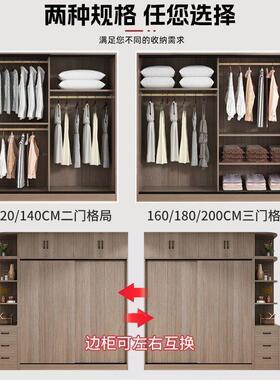 衣柜家用室童简约代小户WCQ型推拉门衣橱出租房收纳柜儿房现储卧